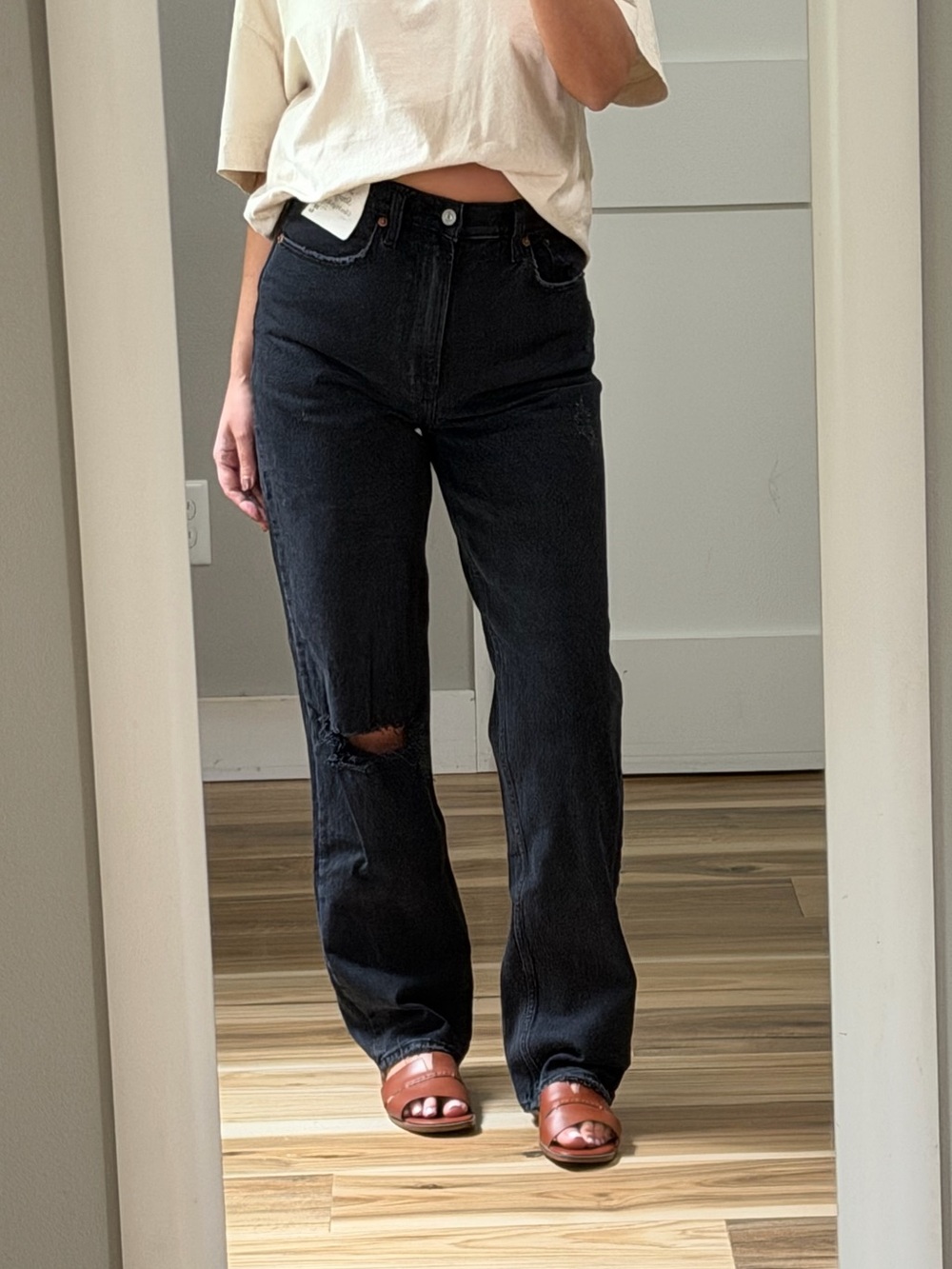 Abercrombie & Fitch The 90’s Straight in Black - Ultra High Rise